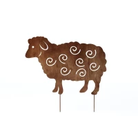 Dekoracja metalowa do ogrodu - owieczka