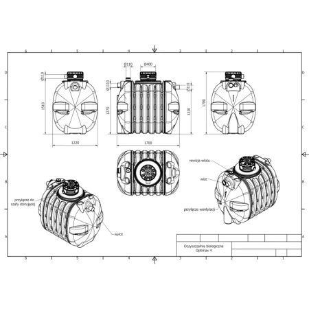 oczyszczalnia biologiczna OPTIMAX 4 - pojemność 2000 L