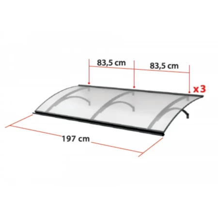 daszek nad drzwi Larus 197cm