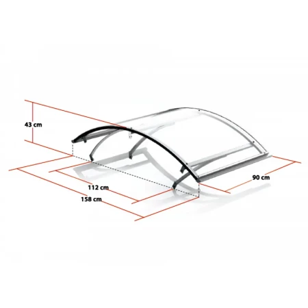 Zadaszenie nad drzwi Leo 158cm