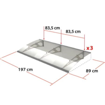 daszek nad drzwi Bluemoon XL 200cm