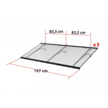 daszek nad drzwi Meles 200cm