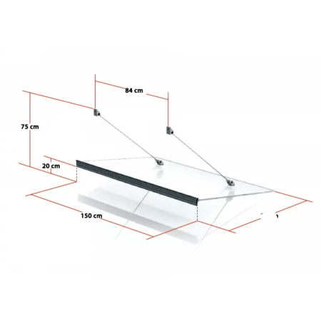 Daszek nad drzwi Lazur 150cm