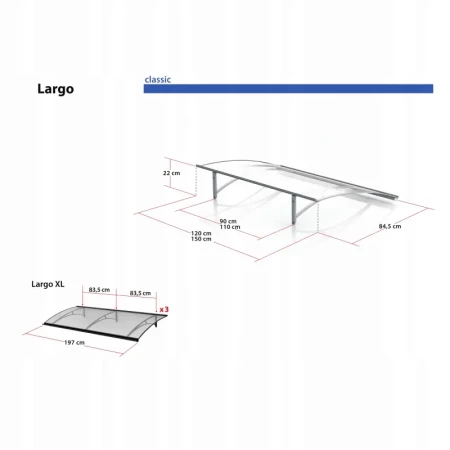 daszek nad drzwi Largo 197cm