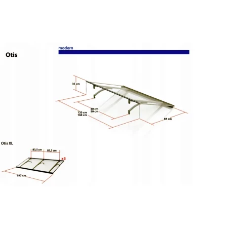 daszek nad drzwi Otis 120 cm